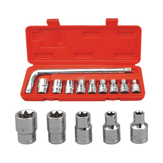 Cr-V 10PCS Socket Wrench Set 1/2″