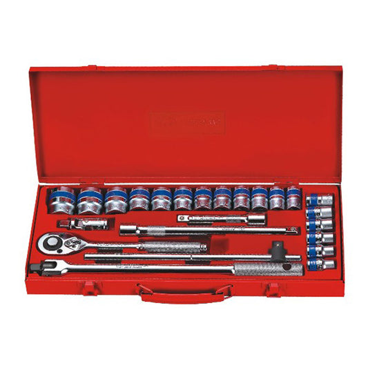 Cr-V 25PCS Socket Wrench Set 1/2″